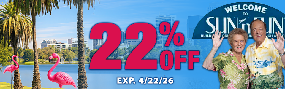 Sun n Fun 2026 22% Off Sale